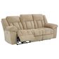 Ashley Tip-Off Power Reclining Sofa with Adjustable Headrest in Wheat, , large