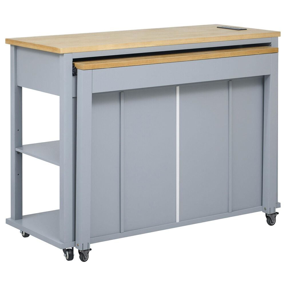 HOMLUX 47-inch Kitchen Island  in Grey Blue, , large