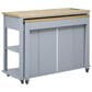 HOMLUX 47-inch Kitchen Island  in Grey Blue, , large