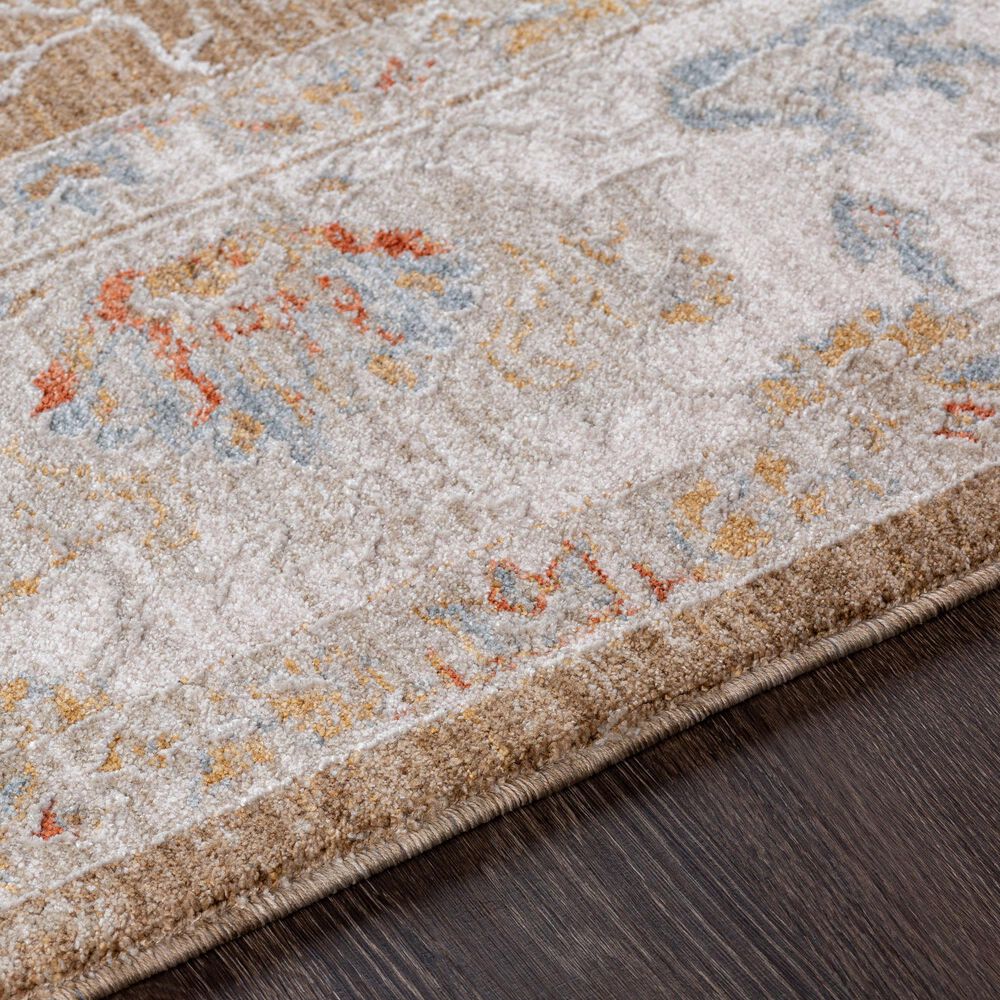 Surya Avant Garde 2&#39;7&quot; x 7&#39;3&quot; Orange, Blue and Beige Runner, , large