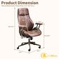 HOMLUX High Back Ergonomic Office Chair with Suede Leather in Dark Brown, , large