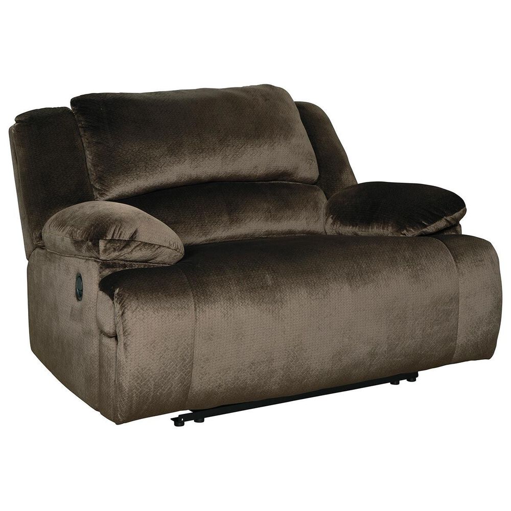 Signature Design by Ashley Clonmel Zero Wall Wide Seat Manual Recliner in Chocolate, , large