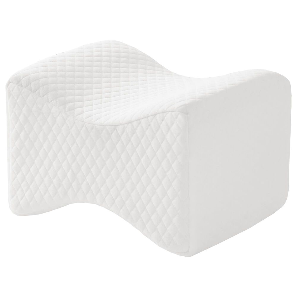 Hampton Park Memory Foam Memory Foam Knee Pillow in White, , large
