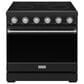 Thor Kitchen Gordon Ramsay 6 Cu. Ft. Professional Freestanding Electric Range with Stainless Steel Handle Kit in Black, , large