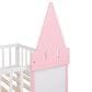 Hearth and Haven Twin over Twin Castle Bunk Bed in Pink, , large