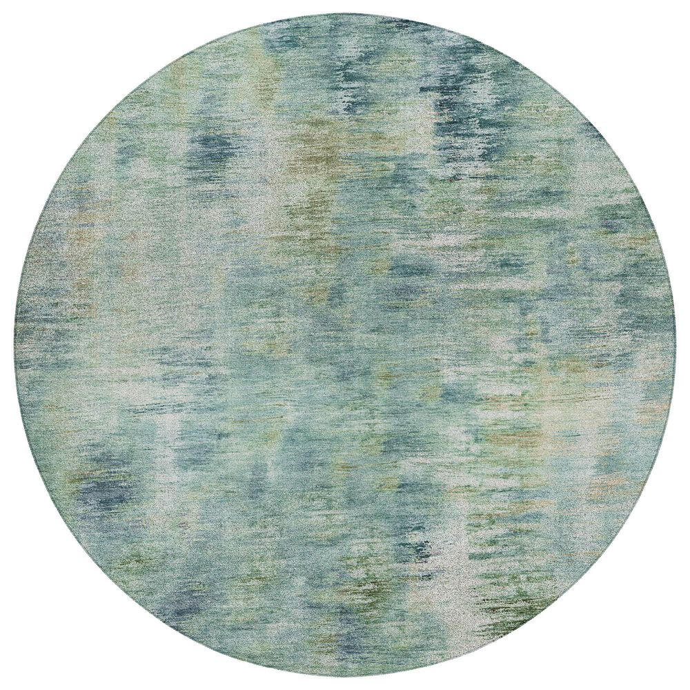 Dalyn Rug Company Kochi KC1 Teal 8" Round Area Rug, , large