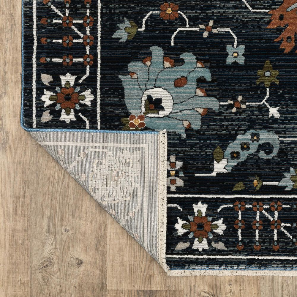 Oriental Weavers Keira Blue and Rust 5&#39;3&quot; x 7&#39;6&quot; Area Rug, , large