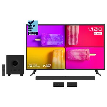 VIZIO 50" Class V-Series 4K LED HDR - Smart TV with 5.1 Home Theater Sound Bar in Black, , large