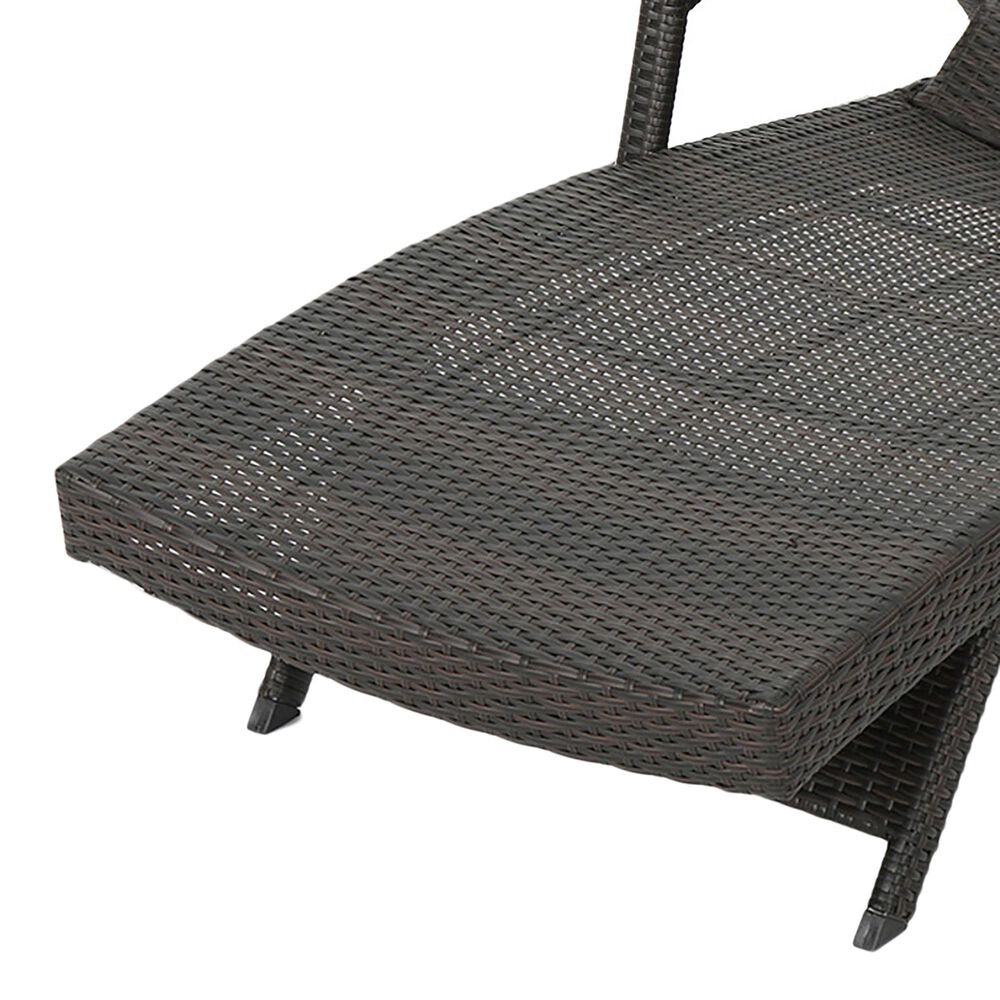 Noble House Salem Patio Chaise Lounge in Multi-Brown &#40;Set of 2&#41;, , large