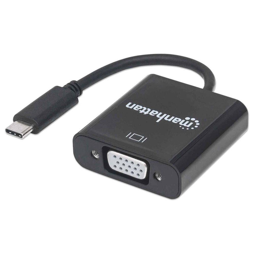 Manhattan USB-C 3.1 to VGA Converter in Black, , large