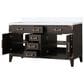 Lexora Home Laurel 60" Double Bathroom Vanity in Brown Oak with White Cultured Marble Top and Rectangular Sinks, , large