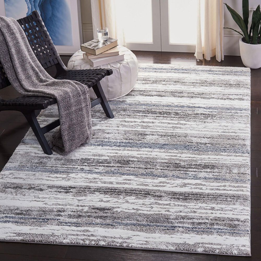 Safavieh Century CTY322G 6&#39;7&quot; x 9&#39; Grey and Blue Area Rug, , large