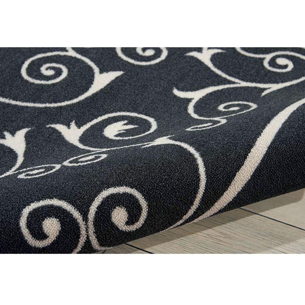Nourison Home and Garden RS019 7&#39;9&quot; x 10&#39;10&quot; Black Area Rug, , large
