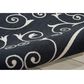 Nourison Home and Garden RS019 7"9" x 10"10" Black Area Rug, , large