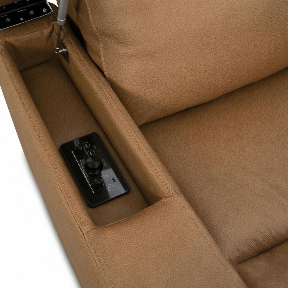 Oxford Furniture Power Recliner with 3D Immersive Sound System in Naples Camel, , large