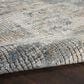 Nourison Quarry Abstract 7"10" x 9"10" Blue and Beige Area Rug, , large