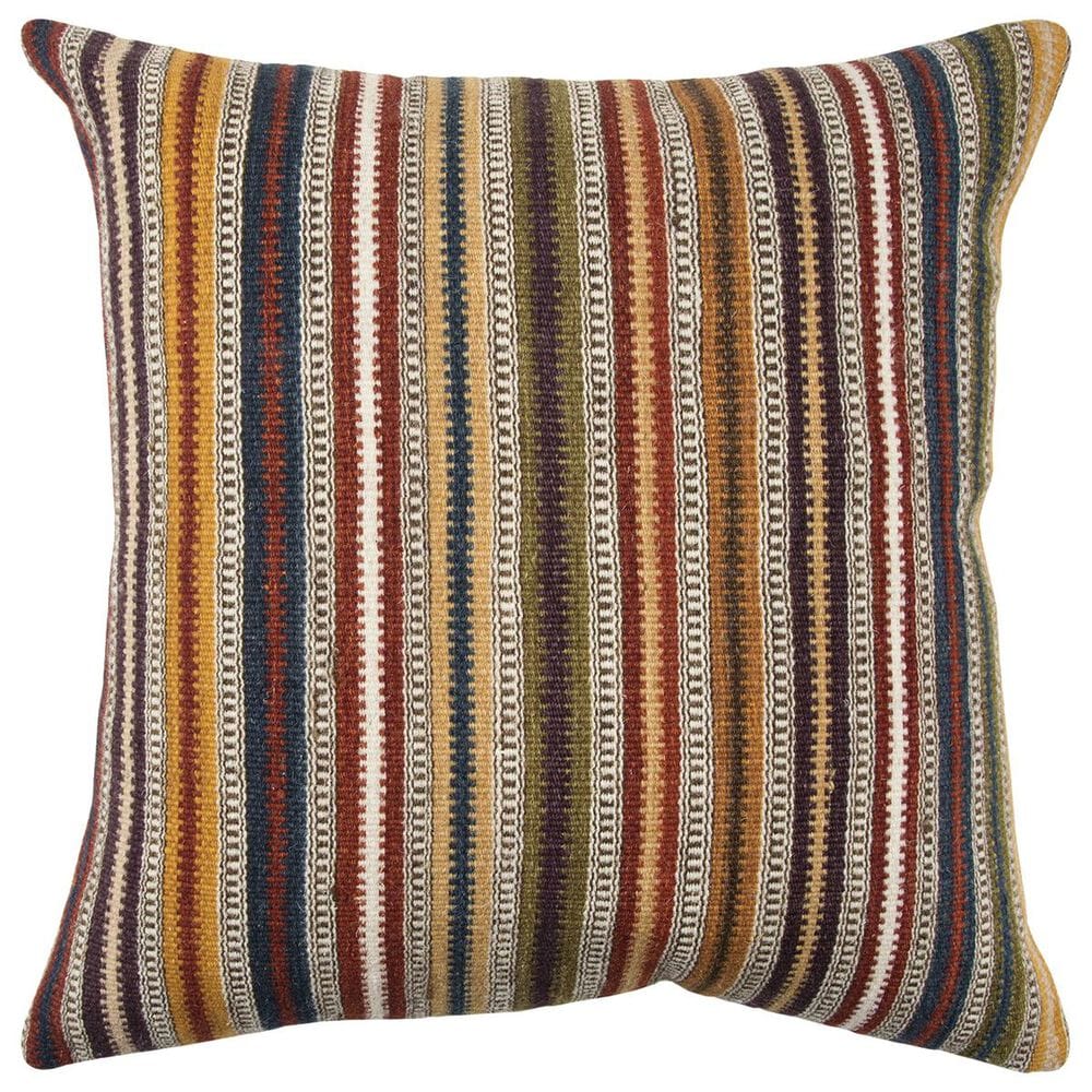 Rizzy Home 20" x 20" Poly-Fill Pillow in Multicolor Stripes, , large
