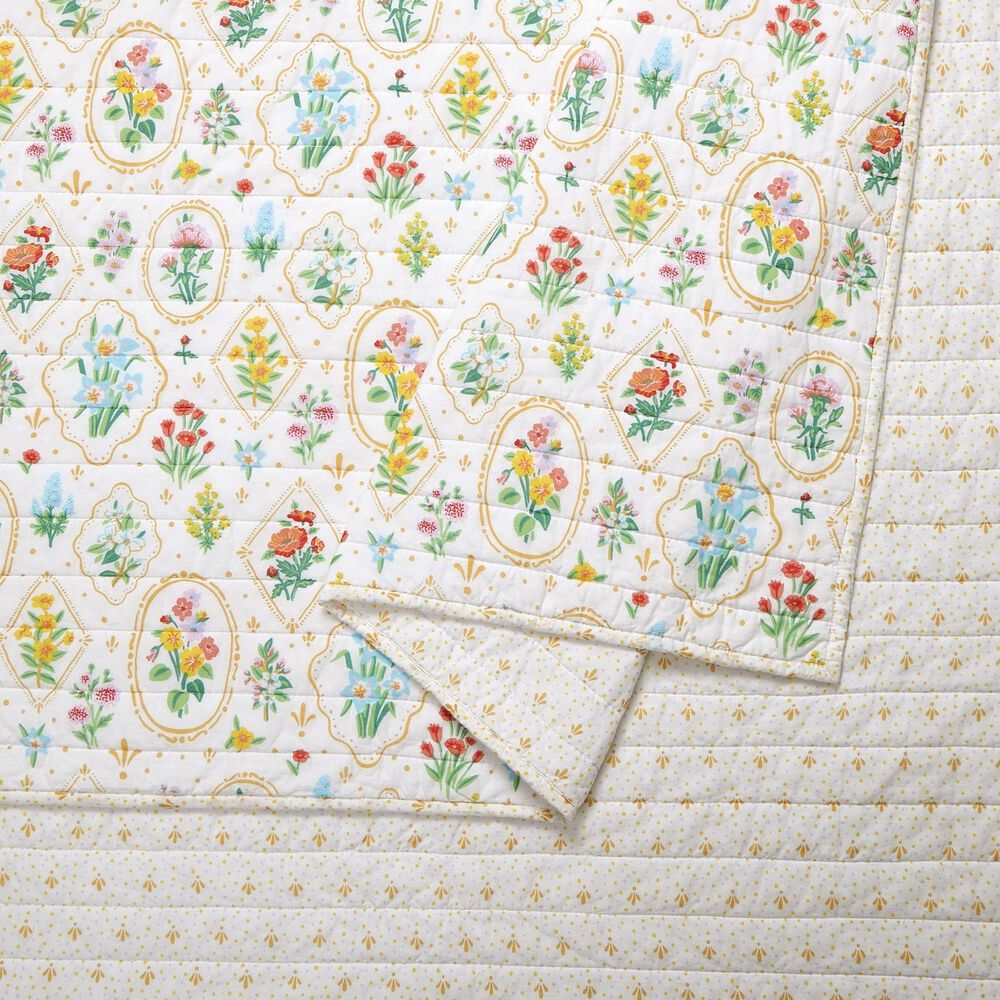 Peking Handicraft 3-Piece Full/Queen Floral Wallpaper Quilt Set in Multicolor, , large