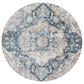 Surya Cardiff CDF-2307 Deep Teal, Blue, Light Gray, Medium Gray, Charcoal and Camel 5"3" Round Area Rug, , large