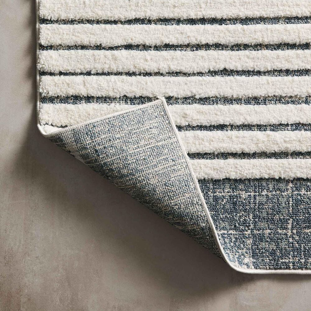 Loloi II Hagen 5&#39;3&quot; x 7&#39;8&quot; White and Ocean Area Rug, , large