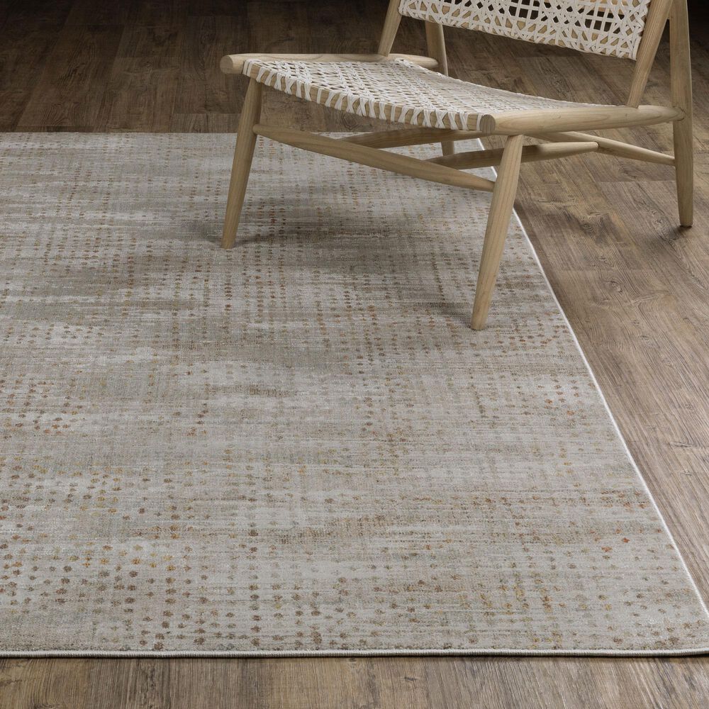 Oriental Weavers Mallory Grey and Gold 7&#39;10&quot; x 10&#39;10&quot; Area Rug, , large