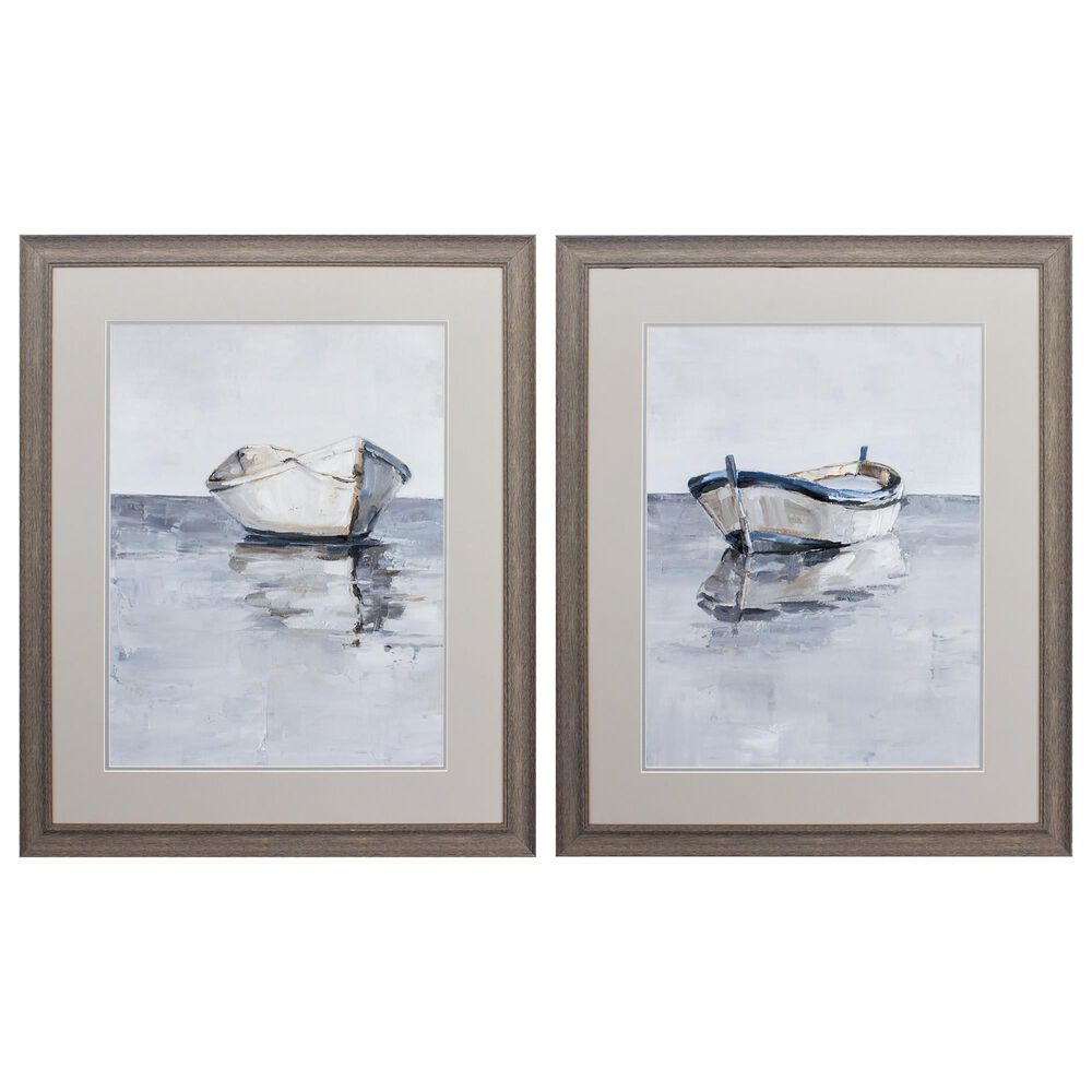 Propac "Boat on the Horizon" Wall Art in Gray (Set of 2), , large
