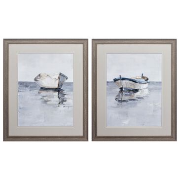 Propac "Boat on the Horizon" Wall Art in Gray (Set of 2), , large