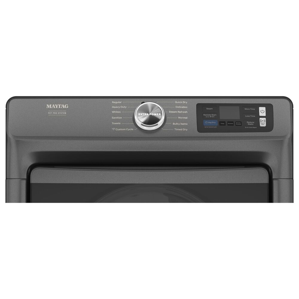 Maytag 27-inch Smart Pet Pro Front Load Gas Dryer in Volcano Black, , large