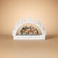 The Gerson Company 12.75"L Battery-Operated Lighted Holiday Village Scene Spinning Water Globe Arch in White, , large