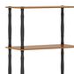 HOMLUX Turn-N-Tube 5-Tier Open Storage Bookshelf in Light Cherry and Black, , large