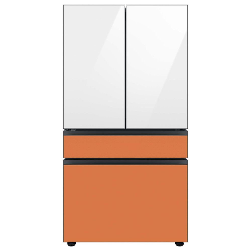 Samsung Bespoke 4-Door French Door Refrigerator Top Panel in White Glass, , large