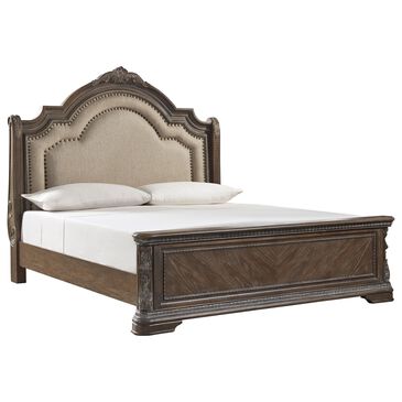 Signature Design by Ashley Charmond King Bed in Dark Brown, , large