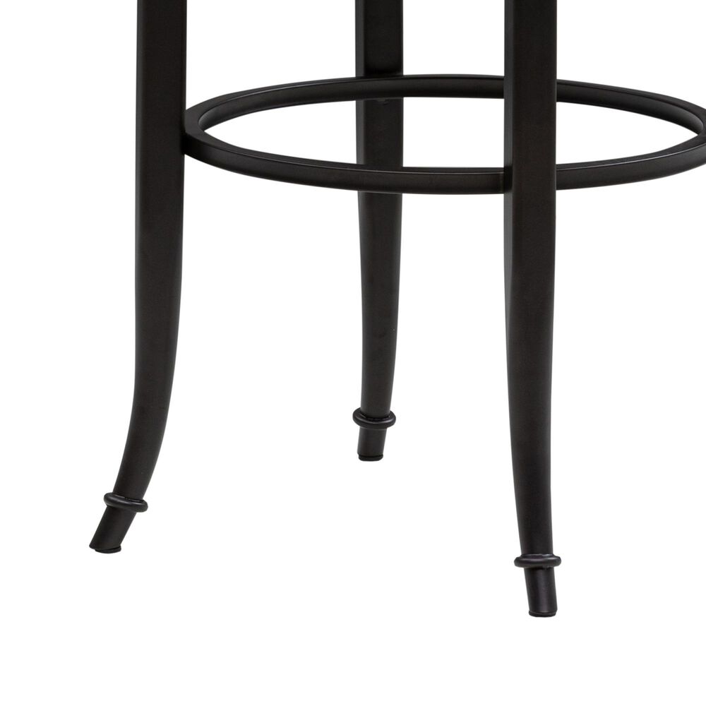 Armen Living Telia Bar Height Stool with Mushroom Brown Upholstery in Dark Brown, , large