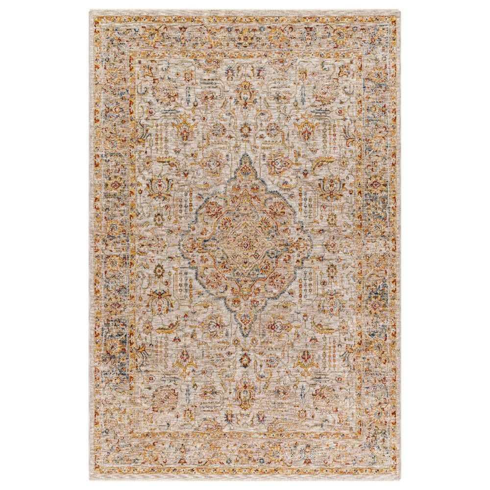 Surya Mona Lisa 2" x 3" Light Sage, Tan, Mustard, Olive, Brick Red, Dark Blue and Burgundy Area Rug, , large