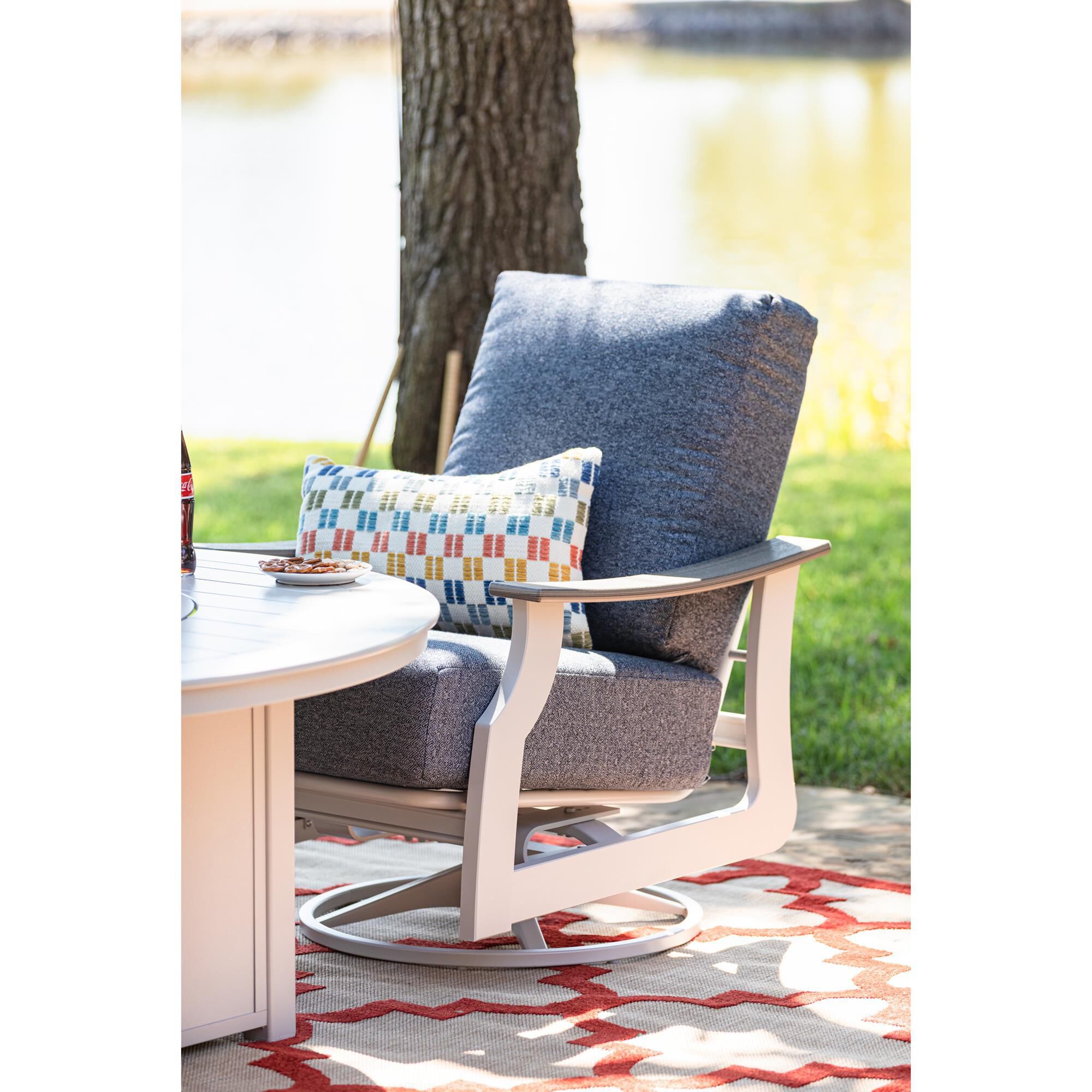 Telescope St Catherines Deep Seating Swivel Rocker in Restore Indigo