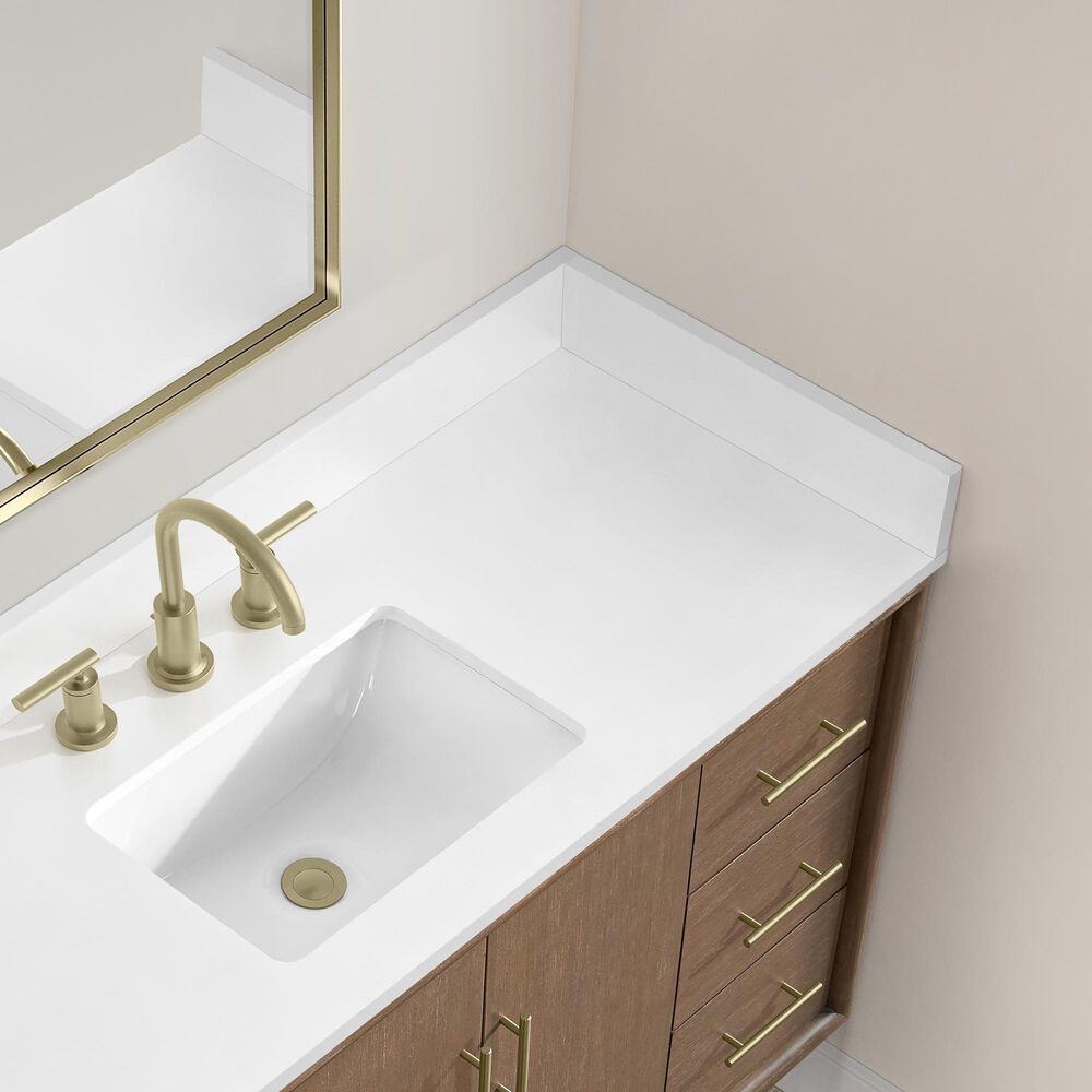 37B Mertola 48" Single Bathroom Vanity Cabinet in Walnut Drift with White Composite Stone Top and Backsplash, , large