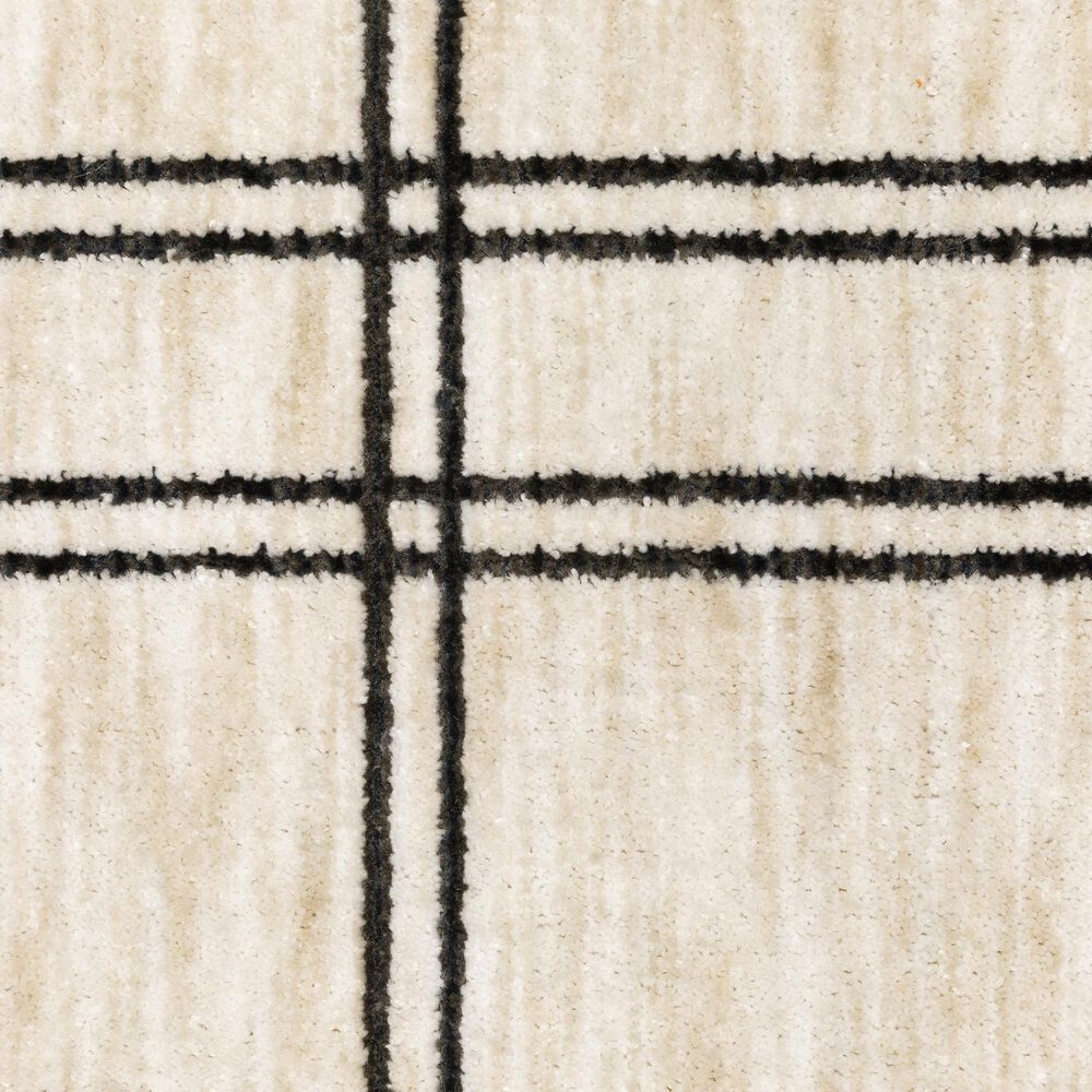 ROW by Oriental Weavers Hunter Plaid Beige and Black 6'7" x 9'6" Area Rug, , large