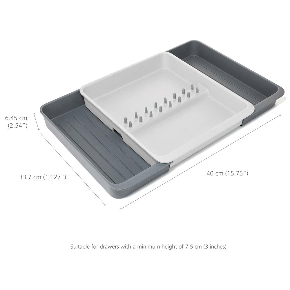Joseph Joseph DrawerStore Expanding Utensil and Gadget Organizer in Grey and Stone, , large