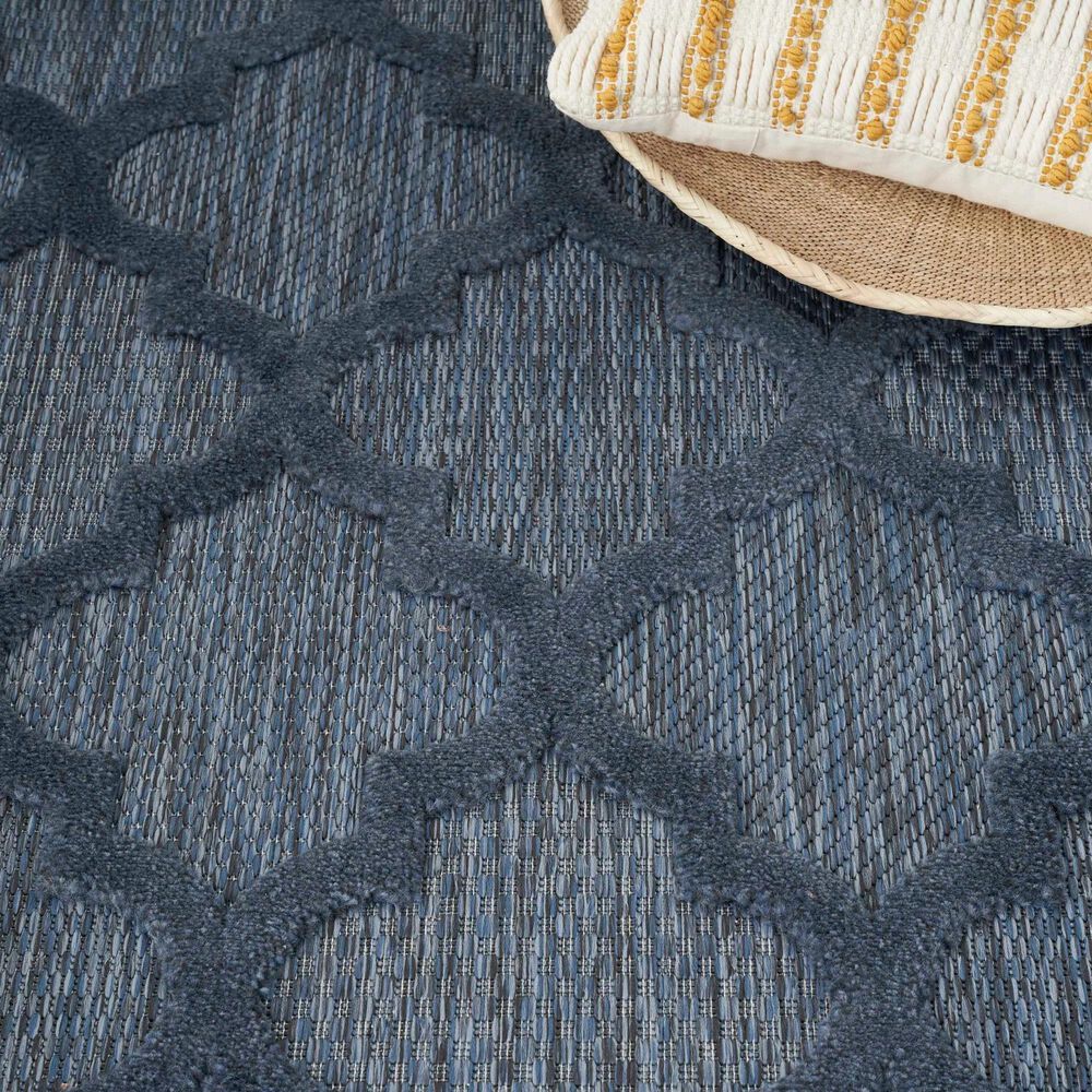 Nourison Easy Care 6&#39; x 9&#39; Navy Blue Indoor/Outdoor Area Rug, , large