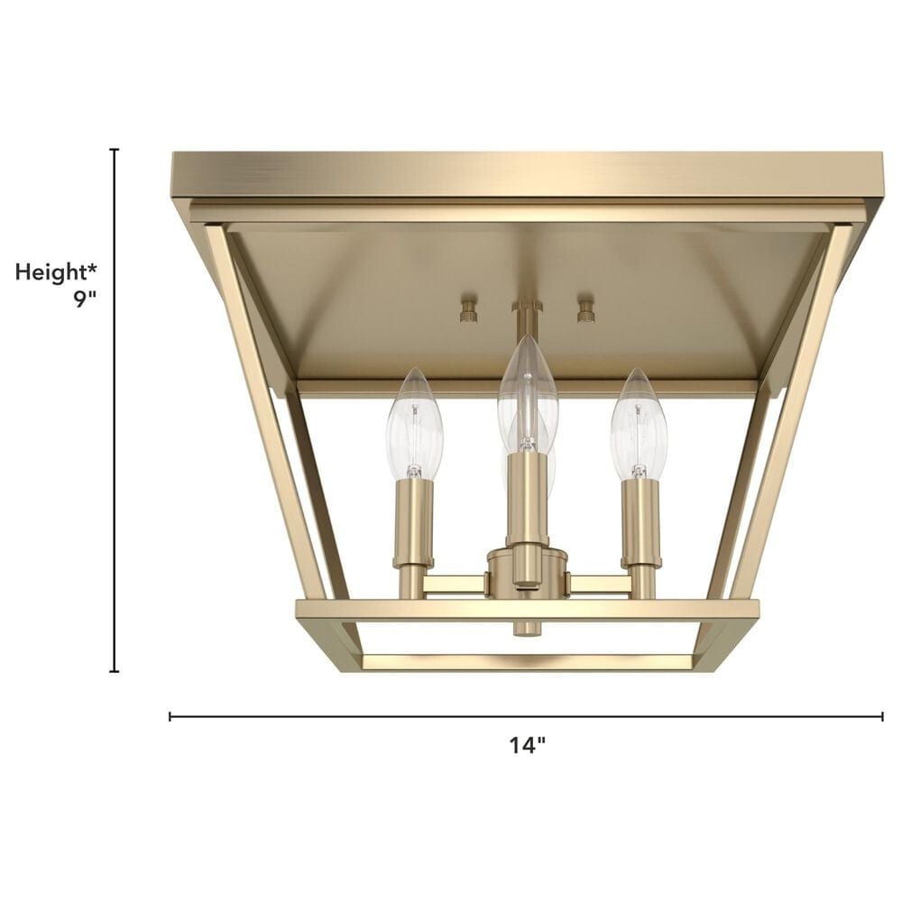 Hunter Laurel Ridge 4-Light Flush Mount in Alturas Gold, , large