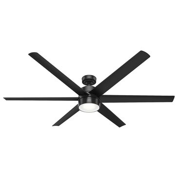 Hunter Solaria 72" Outdoor Ceiling Fan with LED Light in Matte Black, , large