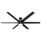 Hunter Solaria 72" Outdoor Ceiling Fan with LED Light in Matte Black, , large
