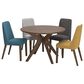 Ashley Lyncott 5-Piece Round Dining Set in Medium Brown, , large