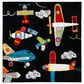 Safavieh Carousel Outer Space 5"3" Square Black and Ivory Kids  Area Rug, , large