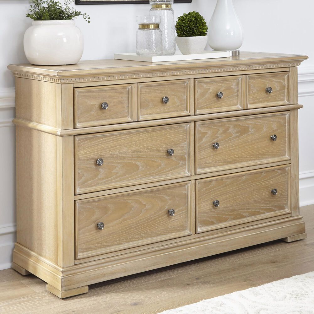 Homestyles Manor House 6 Drawer Dresser in Brown, , large