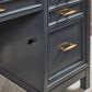 Riva Ridge Alexander 66" Executive Desk in Midnight, , large