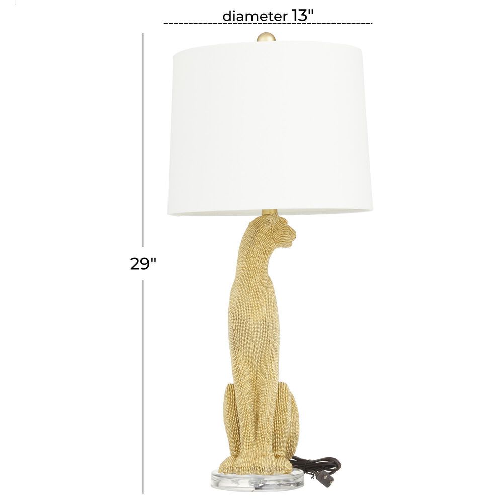Maple and Jade Polystone Glam Table Lamp in Gold, , large