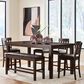 Ashley Haddigan 6-Piece Rectangular Dining Set in Smoky Dark Brown, , large