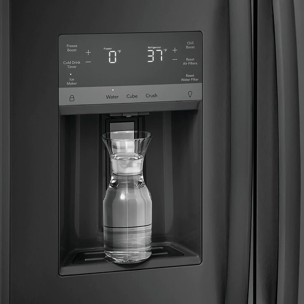Frigidaire Gallery 25.6 Cu. Ft. Standard Depth Side-by-Side Refrigerator in Smudge Proof Black Stainless Steel, , large