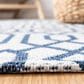 Safavieh Martha Stewart Cotton MSR421M 6"7" x 9" Blue and Grey Area Rug, , large
